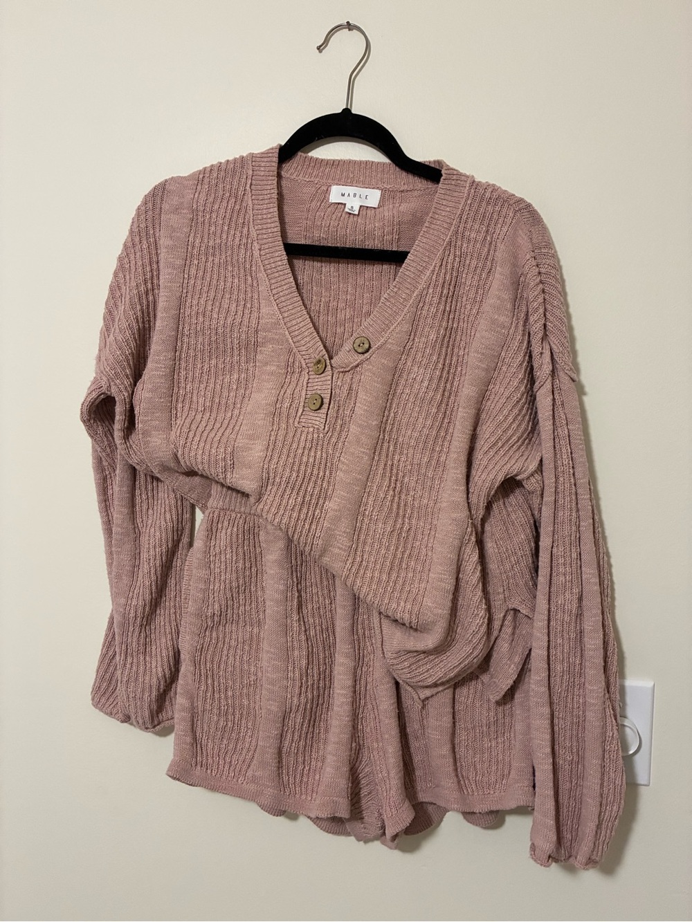 Mable Dusty Rose Ribbed Sweater and Shorts Set | Matching Set
